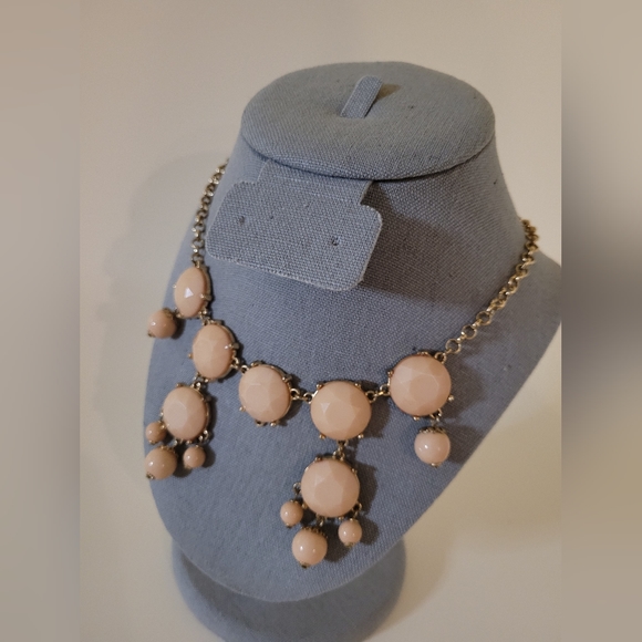 Vintage ETC! Statement Gold Tone Peach Pink Creme Tone Bubbles - Picture 2 of 6